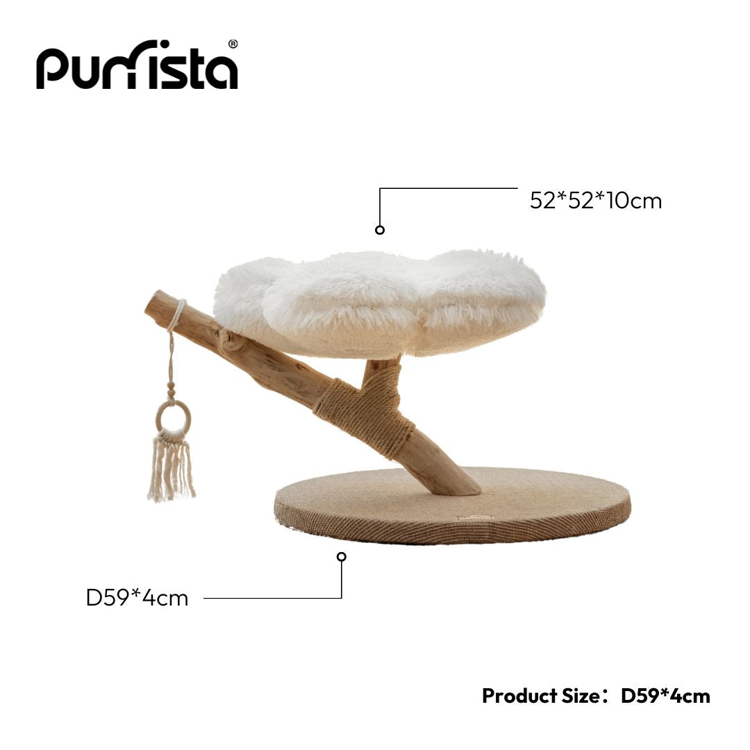 Purrista Natural Wood Cloud Cat Tree (Single-Layer)