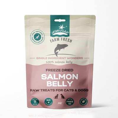 Freeze Dried Salmon Belly Raw treats 80g for Pets