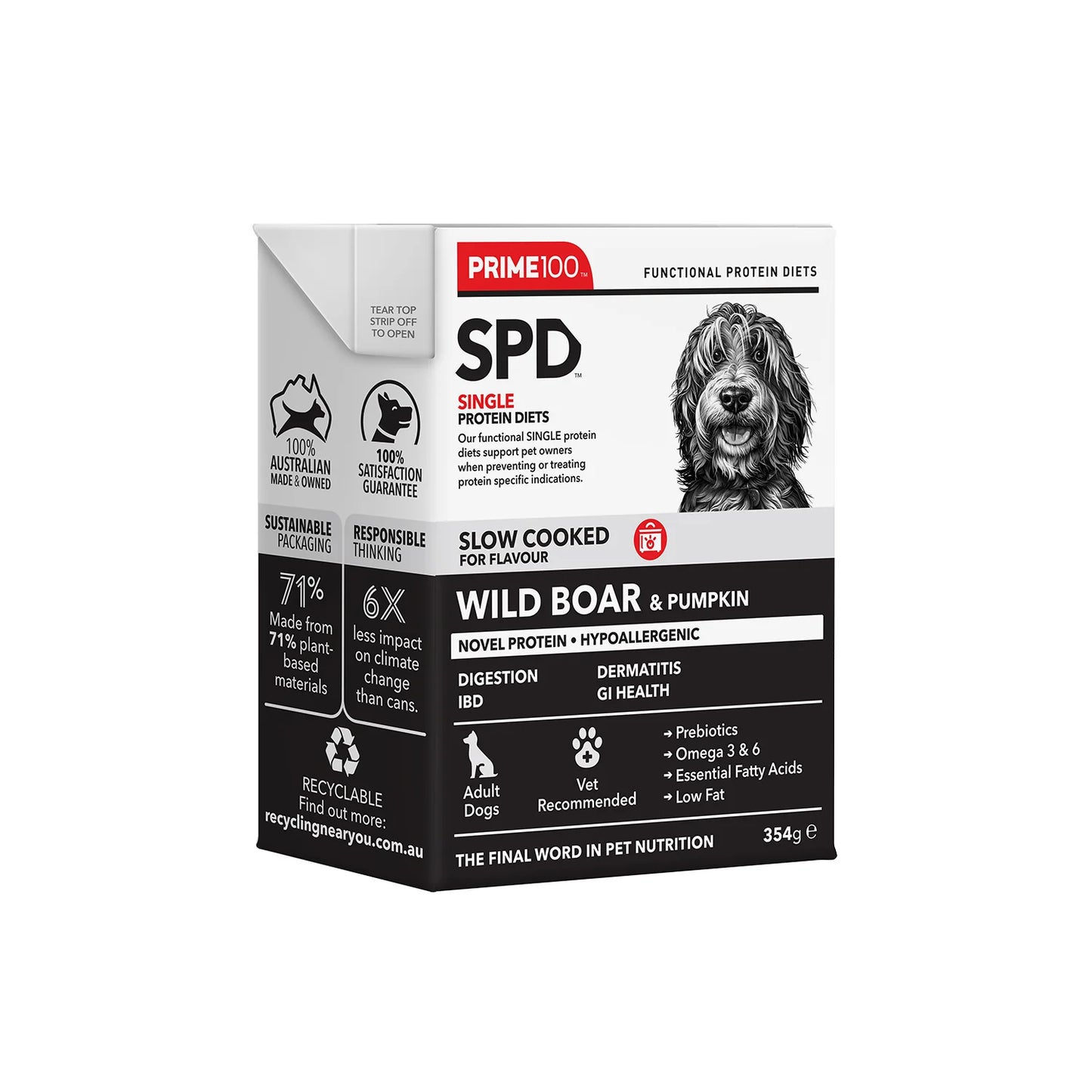 Prime100 SPT Slow Cooked Wild Boar & Pumpkin 354g