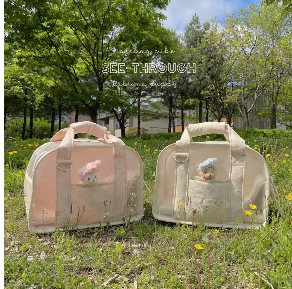 BABIANA Ajiback Cube See through Pet Carrier Bag - Extended - Small