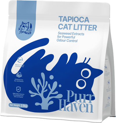 Purr Haven Eco Tapioca and Seaweed Extract Cat Litter 2.5.kg - ChokyoPetStore