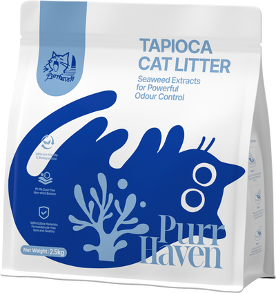 Purr Haven Eco Tapioca and Seaweed Extract Cat Litter 2.5.kg