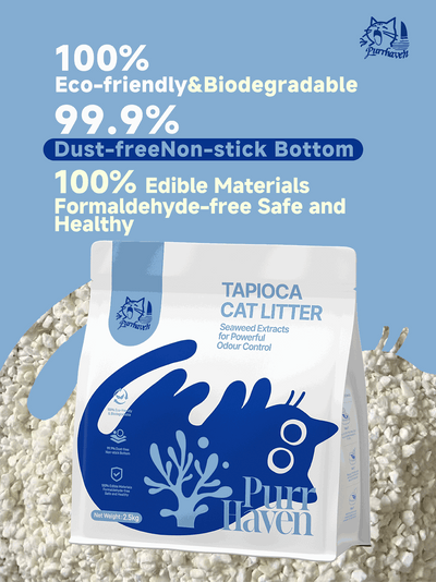 Purr Haven Eco Tapioca and Seaweed Extract Cat Litter 2.5.kg - ChokyoPetStore