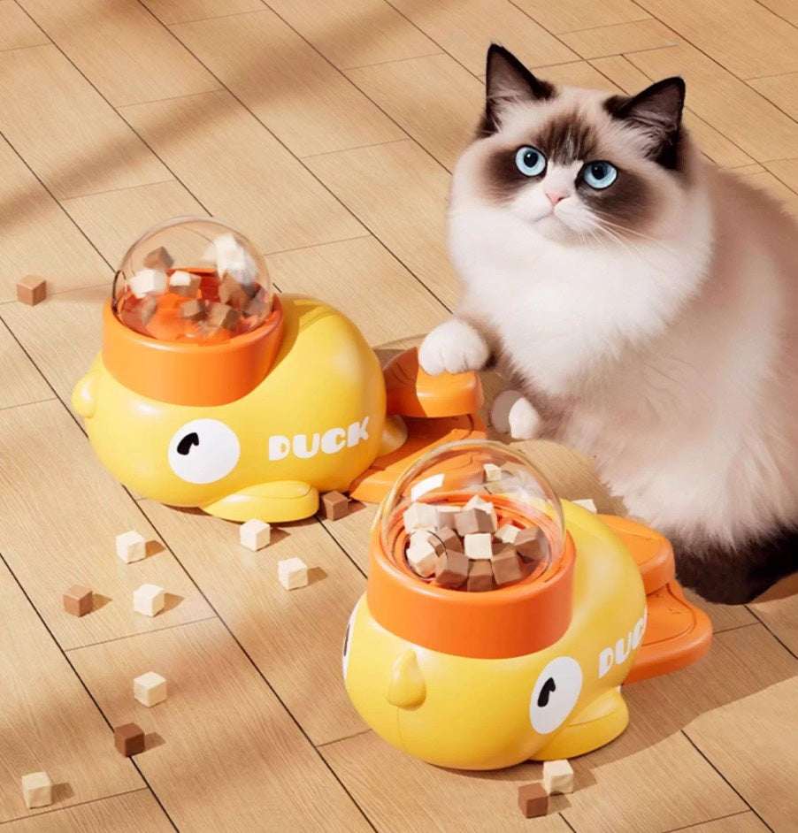 Little Yellow Duck Food Shooter Frozen Dried Pet Self-Entertainment Distractor Feeder Pet Toy - ChokyoPetStore