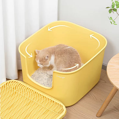 Mango Oversized Cat Litter Box with Fully Enclosed and Detachable Cover - M