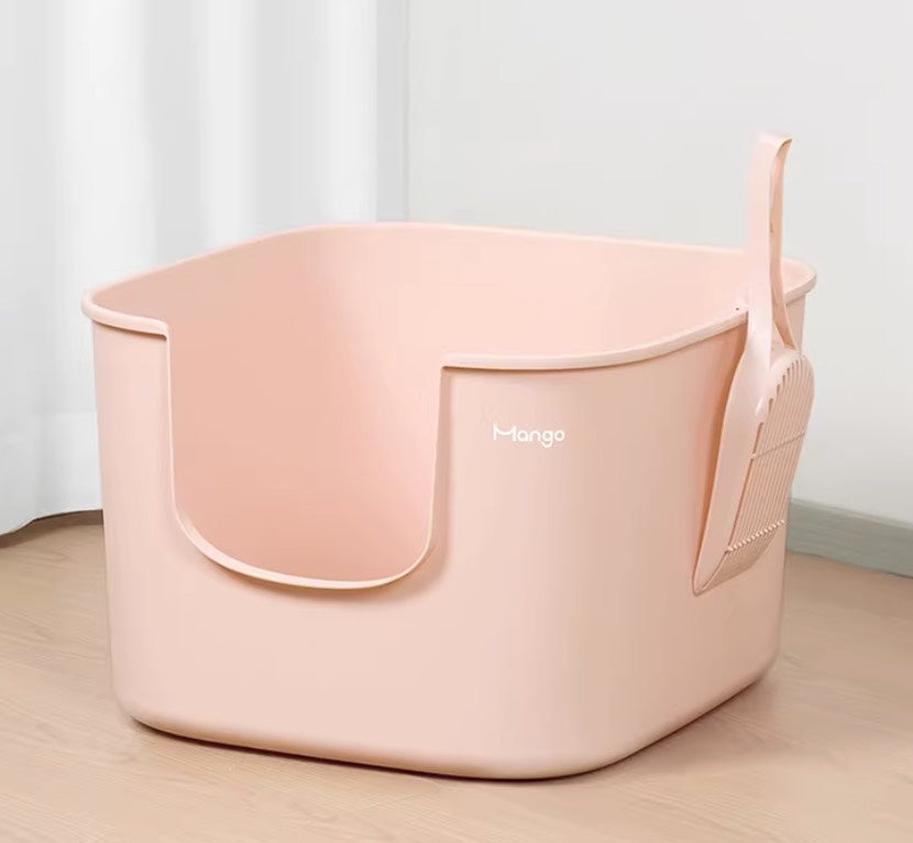 Mango Oversized Cat Litter Box with Fully Enclosed and Detachable Cover - M