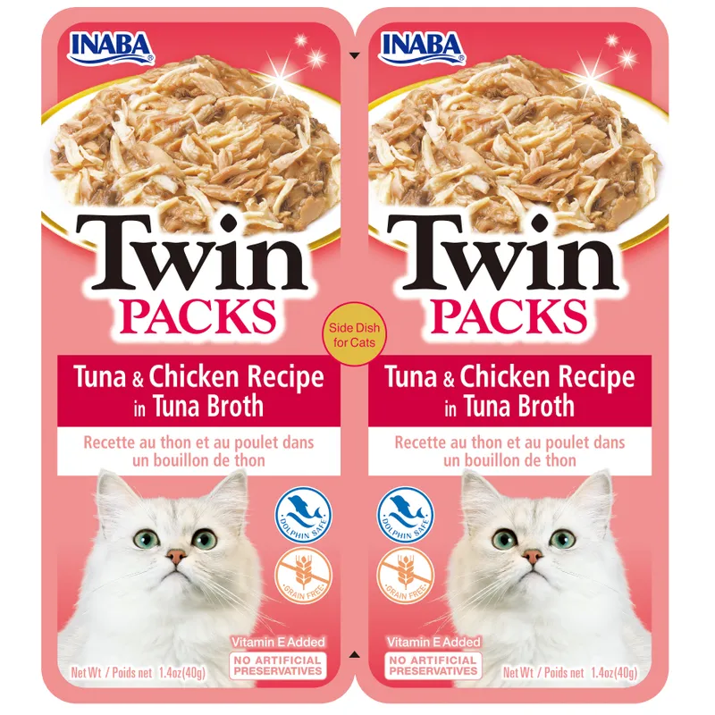 INABA CAT TWIN PACKS TUNA CHKN IN TUNA BRTH 80G