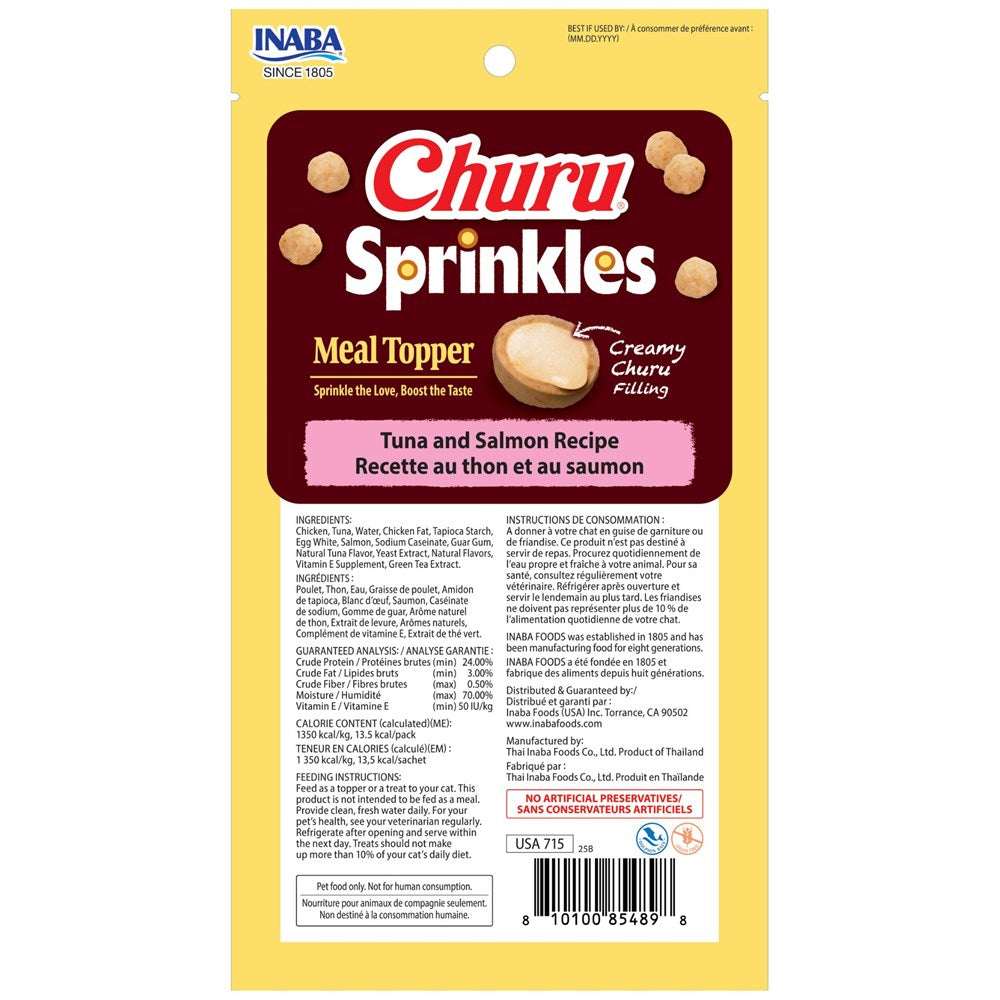 Inaba Churu-Cat- Sprinkles-Tuna & Salmon Recipe-Topper 10g*3pk - ChokyoPetStore