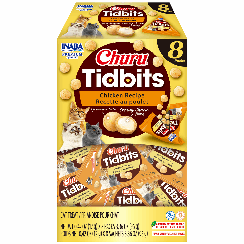 Inaba Churu -Cat- Tidbits Chicken Recipe-Treat 12g*8pk - ChokyoPetStore