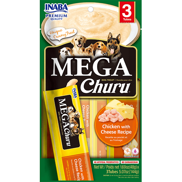 Inaba Dog Mega Churu Chicken with Cheese Receipt 144g