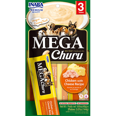 Inaba Dog Mega Churu Chicken with Cheese Receipt 144g