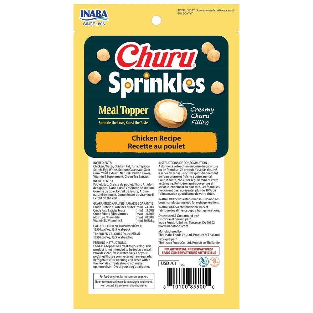 Inaba Churu-Dog-Sprinkles Chicken Recipe-Topper 10g*3pk - ChokyoPetStore