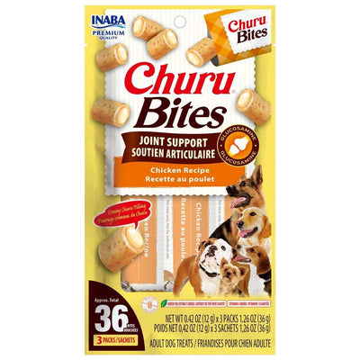 Inaba Churu Bites-Dog-Joint Support Chicken Recipe-Functional Treat 12g*3pk - ChokyoPetStore