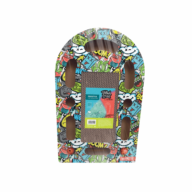 URBANSTYLE Freestyle Cat Scratcher - Mixed Color - ChokyoPetStore
