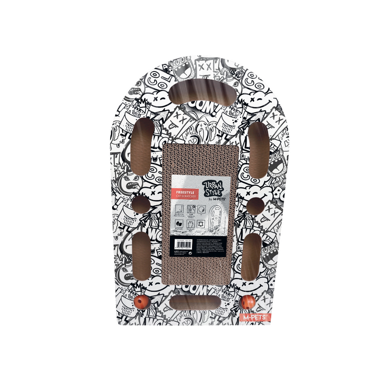 URBANSTYLE Freestyle Cat Scratcher - Black & White
