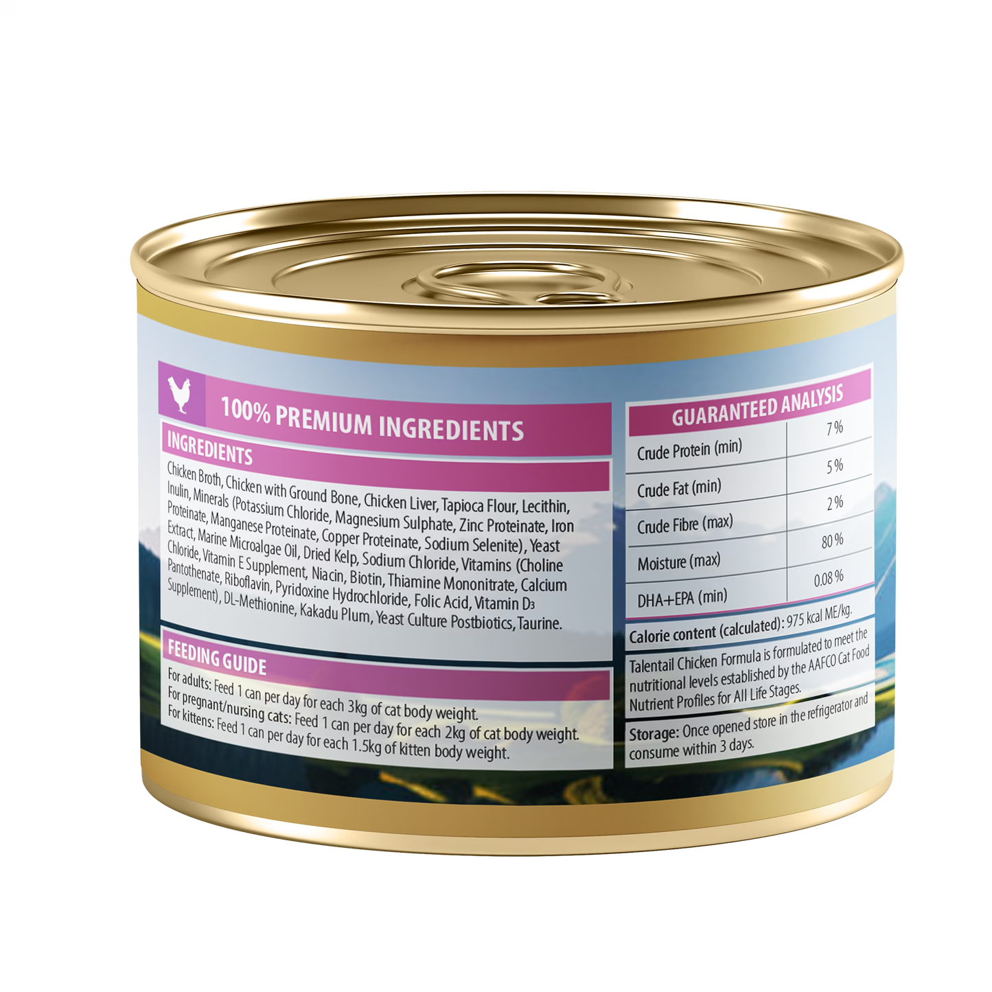 Talenttail Ultimate Canned Wet Food New Zealand Chicken Mousse 12x180g