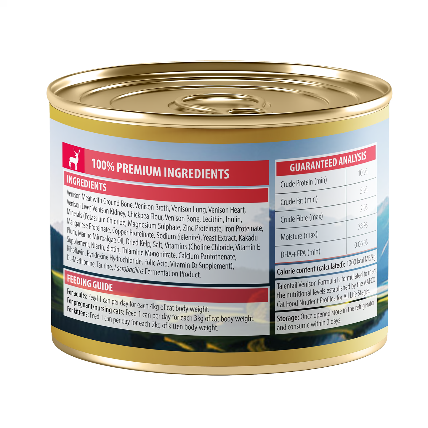 Talenttail Ultimate Canned Wet Food New Zealand Venison 12x180g
