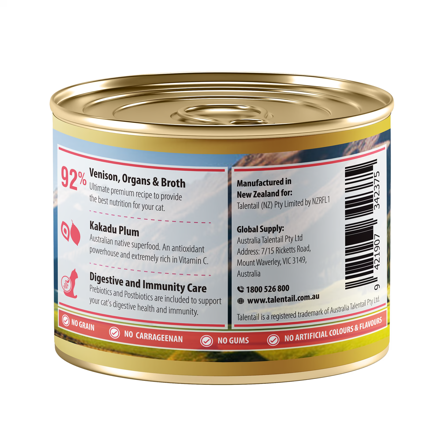Talenttail Ultimate Canned Wet Food New Zealand Venison 12x180g