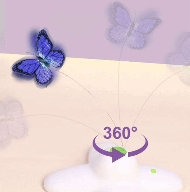 AFP Cat Toy Rotating Butterfly Automatic Teasing Stick Electric Intelligent Toy - ChokyoPetStore