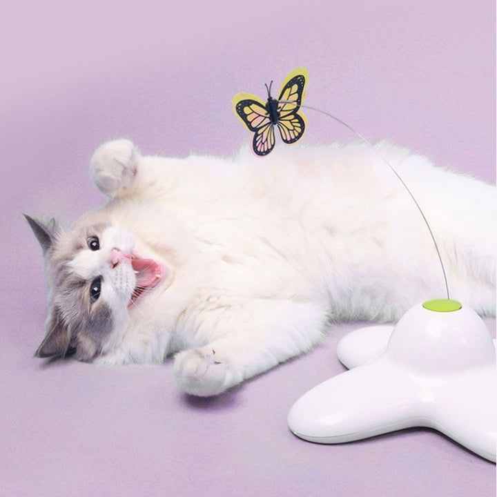AFP Cat Toy Rotating Butterfly Automatic Teasing Stick Electric Intelligent Toy - ChokyoPetStore