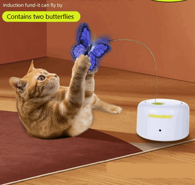 AFP Cat Toy Rotating Butterfly Automatic Teasing Stick Electric Intelligent Toy - ChokyoPetStore