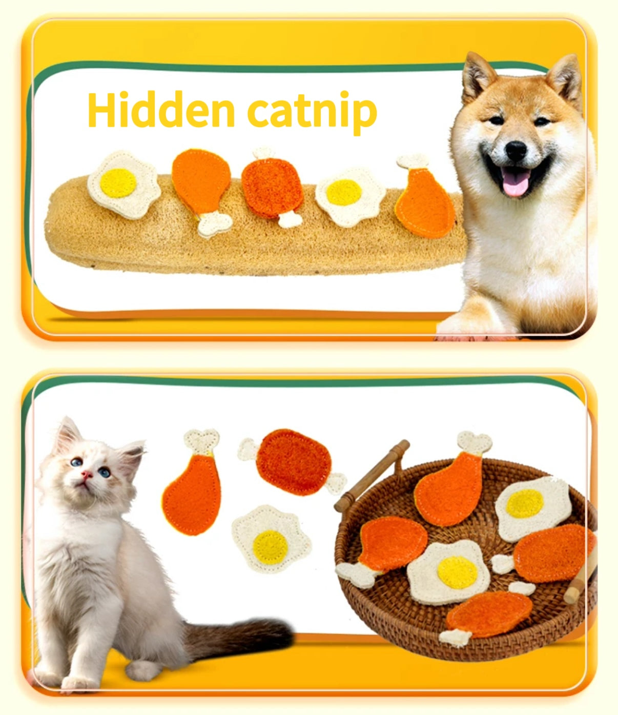 Natural Loofah Catnip Chew Pet Toy