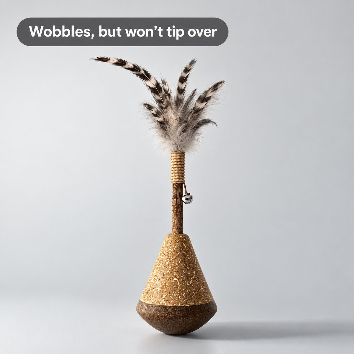POPOCOLA Wobbling Feather Cat Toy