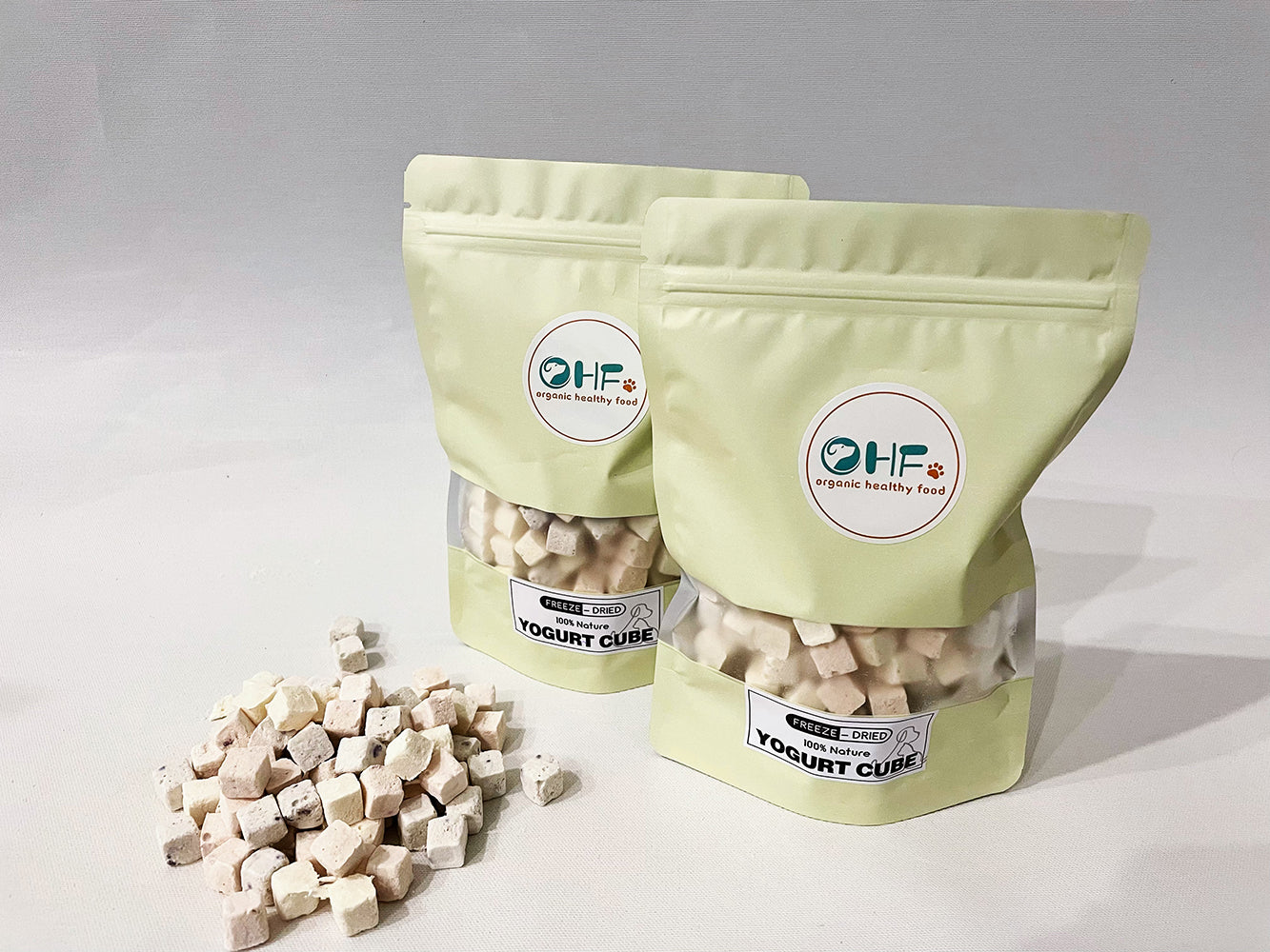 OHF Premium Freeze Dried Pet Food / Treats Yogurt Cube 100g
