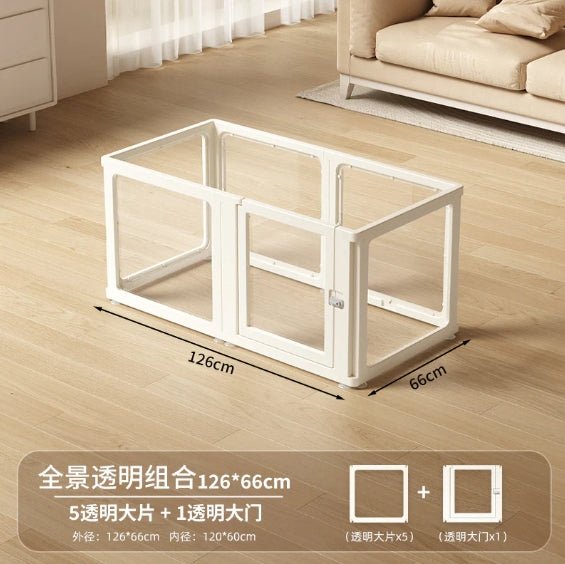 Acrylic Transparent Pet Playpen for Small Pets, Rabbits, Guinea Pigs & Kittens | Portable Clear Animal Exercise Fence - Chokyo Pet