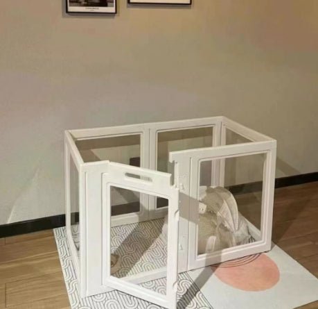 Acrylic Transparent Pet Playpen for Small Pets, Rabbits, Guinea Pigs & Kittens | Portable Clear Animal Exercise Fence - Chokyo Pet