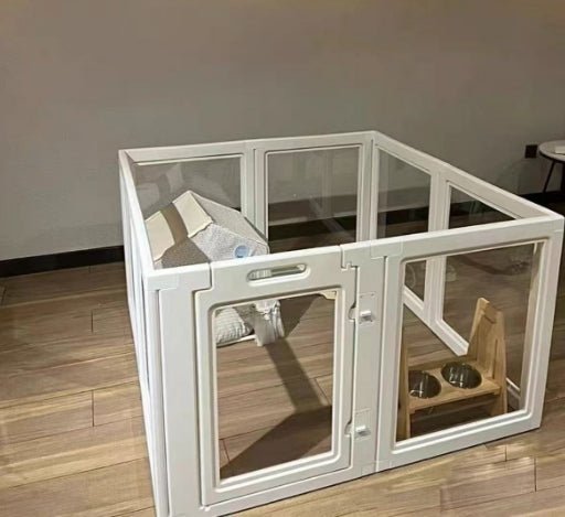 Acrylic Transparent Pet Playpen for Small Pets, Rabbits, Guinea Pigs & Kittens | Portable Clear Animal Exercise Fence - Chokyo Pet