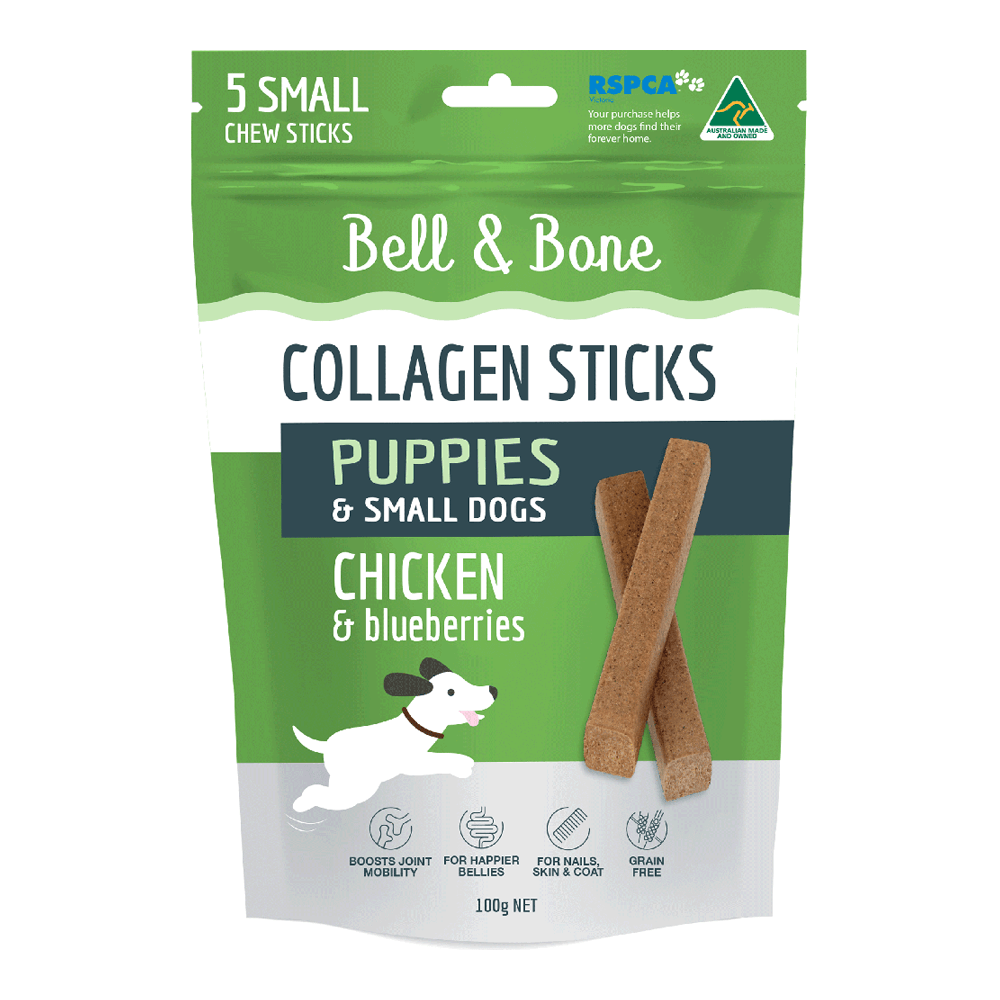 Bell And Bone Collagen Chicken Chew Sticks Puppies Dog Treats 100g (small)