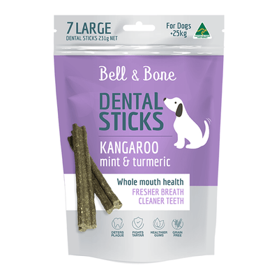 Bell And Bone Kangaroo Mint Turmeric Dental Dog Treats 182g (medium)
