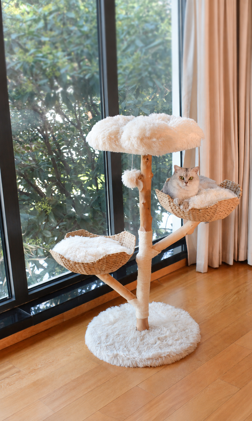Chokyo Tri-Nest Scratching Post Cat Tree 113cm