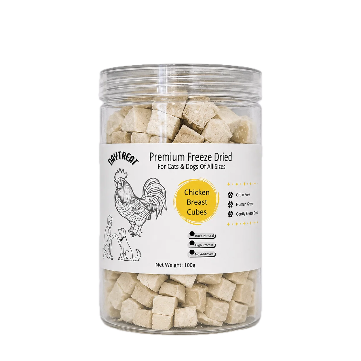 Daytreat Chicken Breast Cubes Freeze Dried Pet Treats