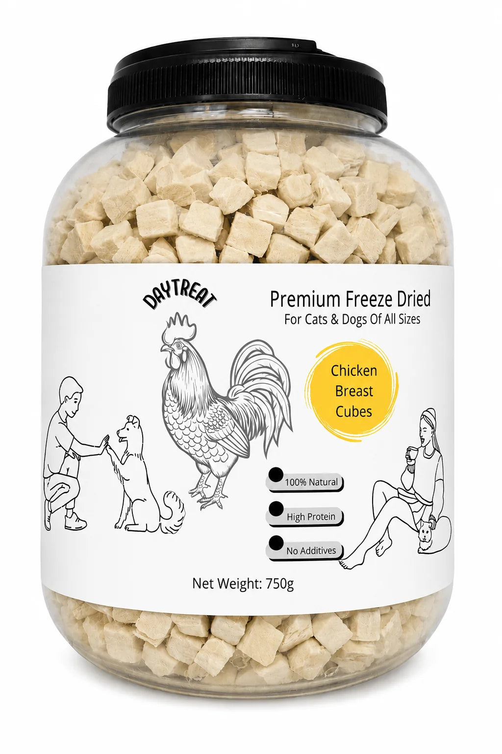 Daytreat Chicken Breast Cubes Freeze Dried Pet Treats