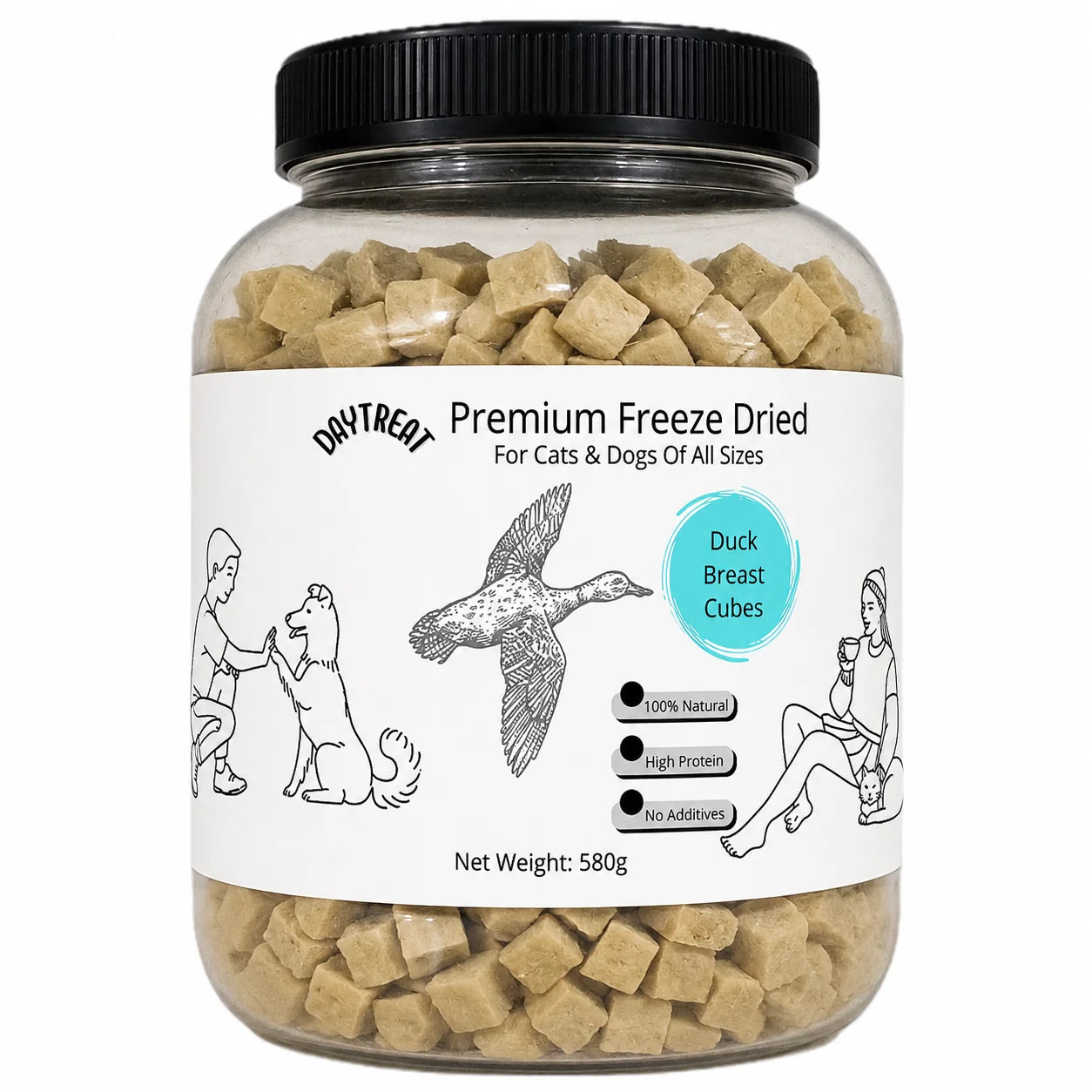 Daytreat Duck Breast Cubes Freeze Dried Pet Treats