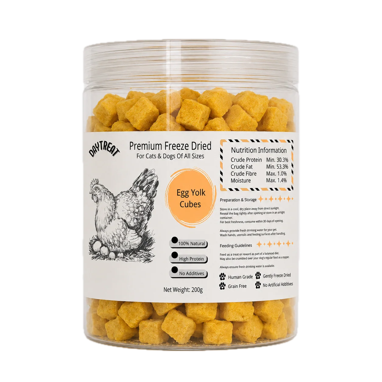 Daytreat Egg Yolk Cubes Freeze Dried Pet Treats 200g