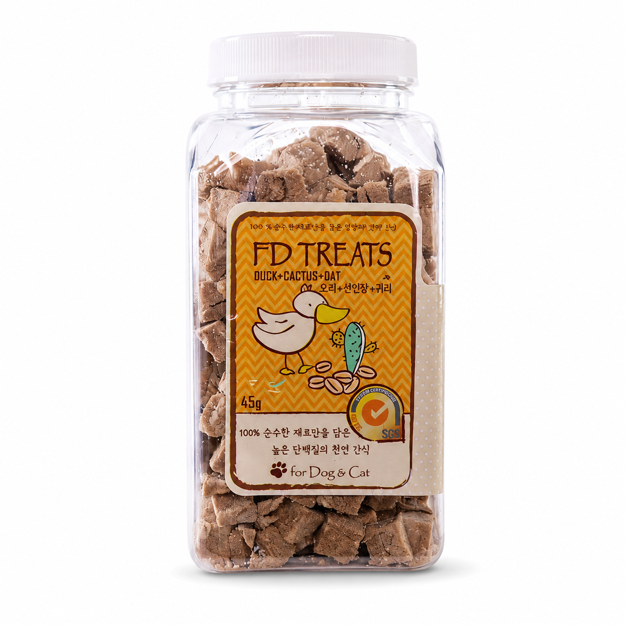 FD Treats Freeze Dried Pet Treats - Duck & Cactus & Oat 45g