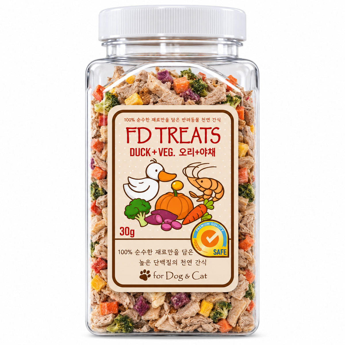 FD Treats Duck + Vegetables Freeze-Dried Treats 30g