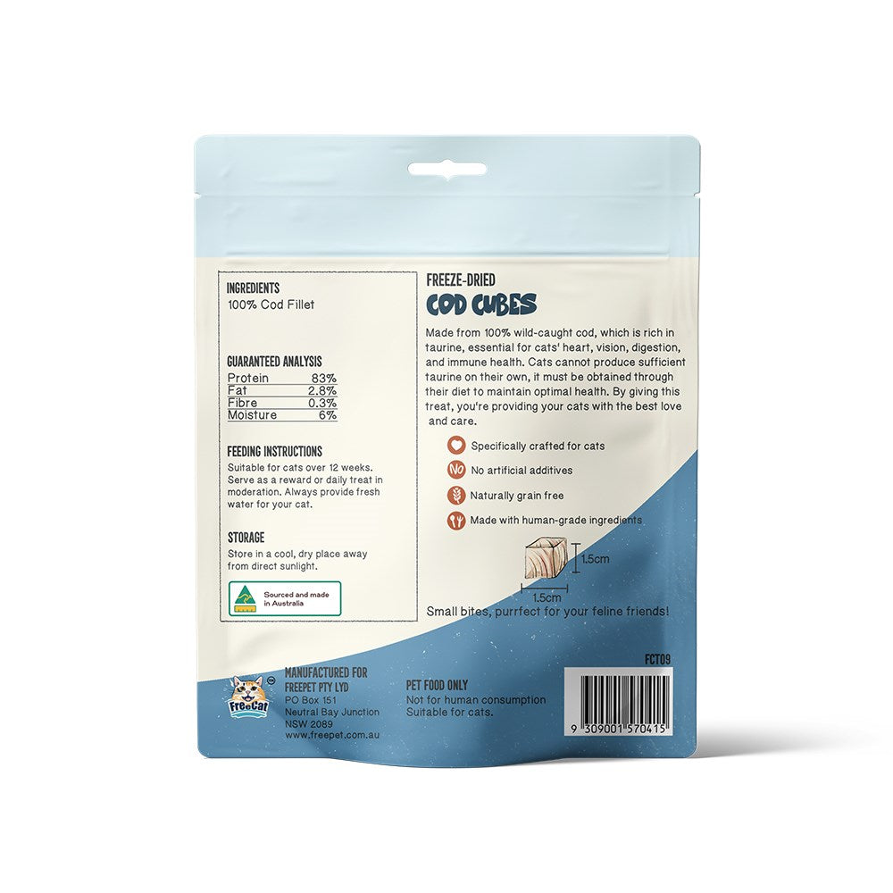 Freecat Freeze Dried Cod Cubes Cat Treats 20g