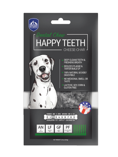 Himalayan Dog Chew Happy Teeth Cheese-Char with Activated Charcoal Large 2pk (521126) - Chokyo Pet