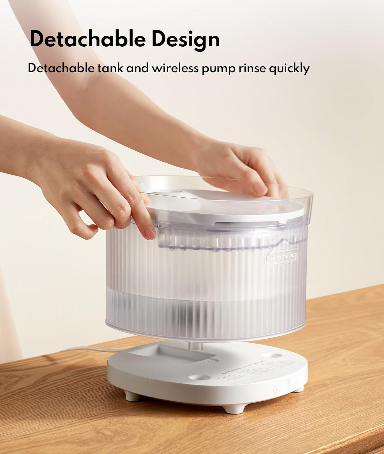 Homerunpet BF10 Wireless Pet Water Fountain 2L