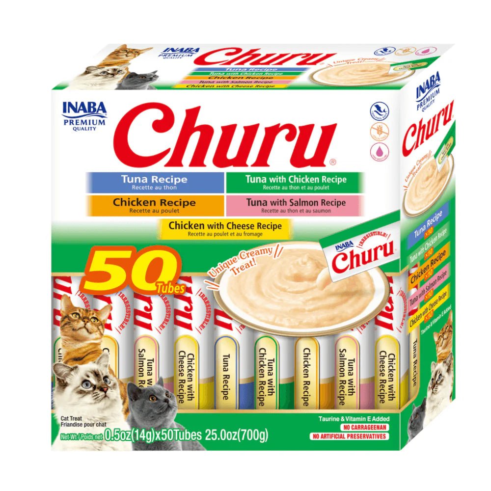 Inaba Churu Tuna & Chicken Variety BOX 700g (14g X 50 Tubes) - Chokyo Pet