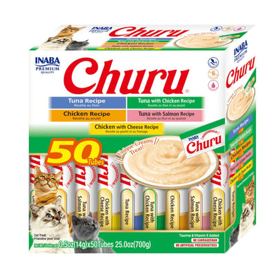 Inaba Churu Tuna & Chicken Variety BOX 700g (14g X 50 Tubes) - Chokyo Pet