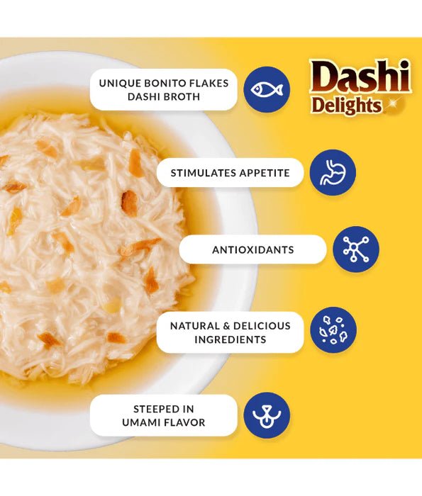Inaba Dashi Delights Chicken with Tuna & Salmon Recipe 70g - Chokyo Pet