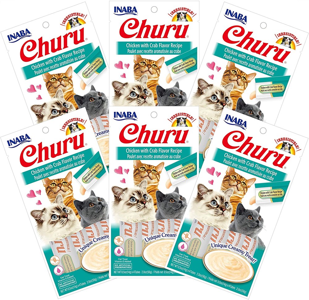 Inaba Churu Chicken With Crab Flavour Recipe 56g 24 Tubes