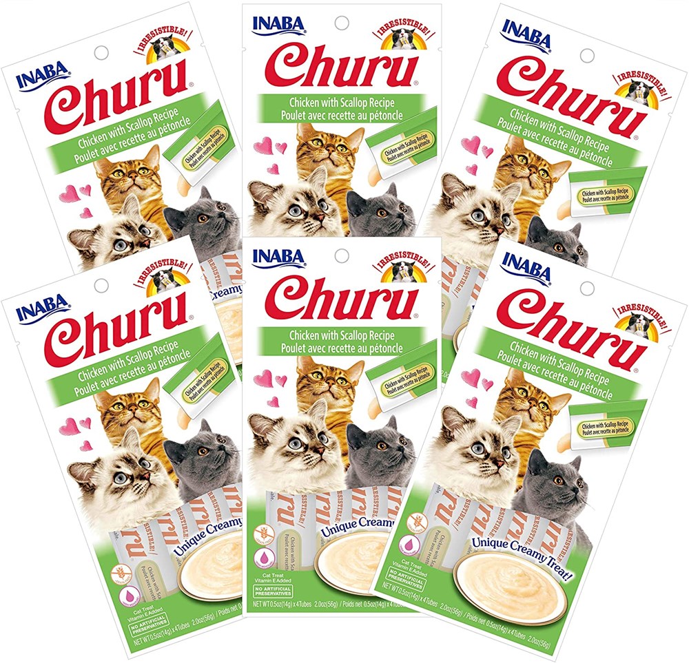 Inaba Churu Chicken With Scallop Recipe 56g 24 Tubes