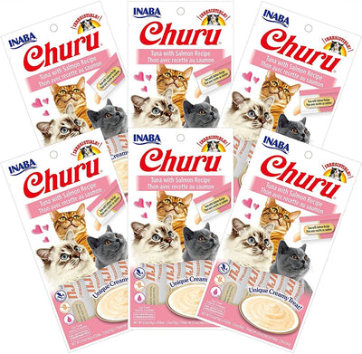 Inaba Churu Tuna with Salmon Recipe 14g x 4 Tubes (6 Pack)