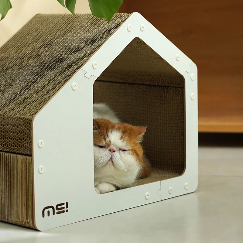 Makesure All-in-One Cat Scratching White House: Ultimate Play, Scratch & Nap - Chokyo Pet